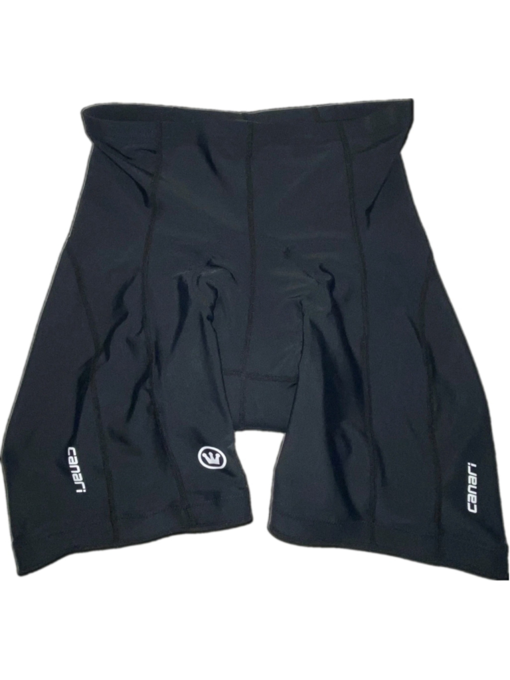 Canari Black Cycling Compression Shorts Reflective Logo Stretch Bike Wear
